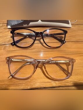 Madison Avenue Blue Light Glasses, Coffee Brown & Demi (Pink), 2 Pairs included